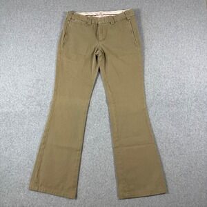 Y2K Joie Pants Womens Tan Khaki Flare Leg Chino Trousers Made in USA Size 2